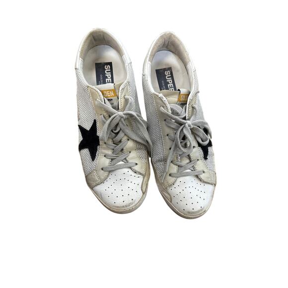 Golden Goose Super Star Off White Canvas and Leather Sneaker Sz 40 - Picture 1 of 3